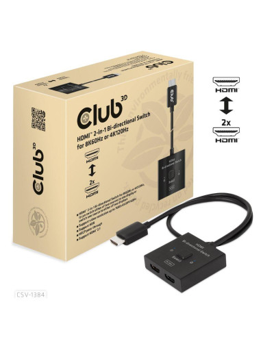 VIDEO SWITCH HDMI 2PORT/CSV-1384 CLUB3D